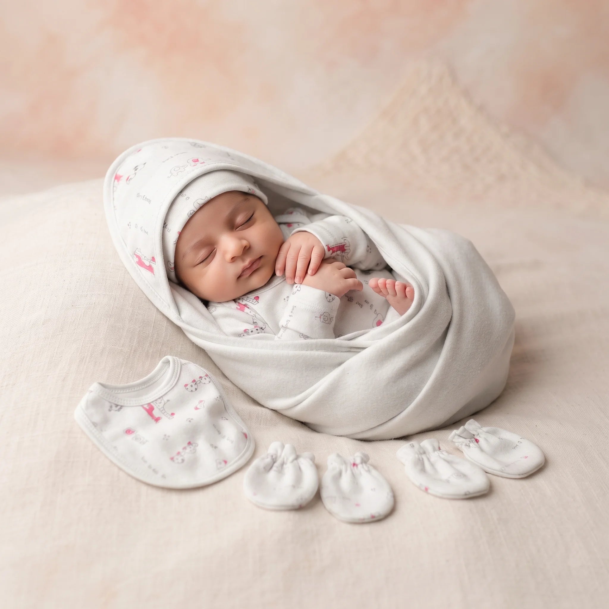 Premium Winter Newborn 6-Piece Fleece Set
