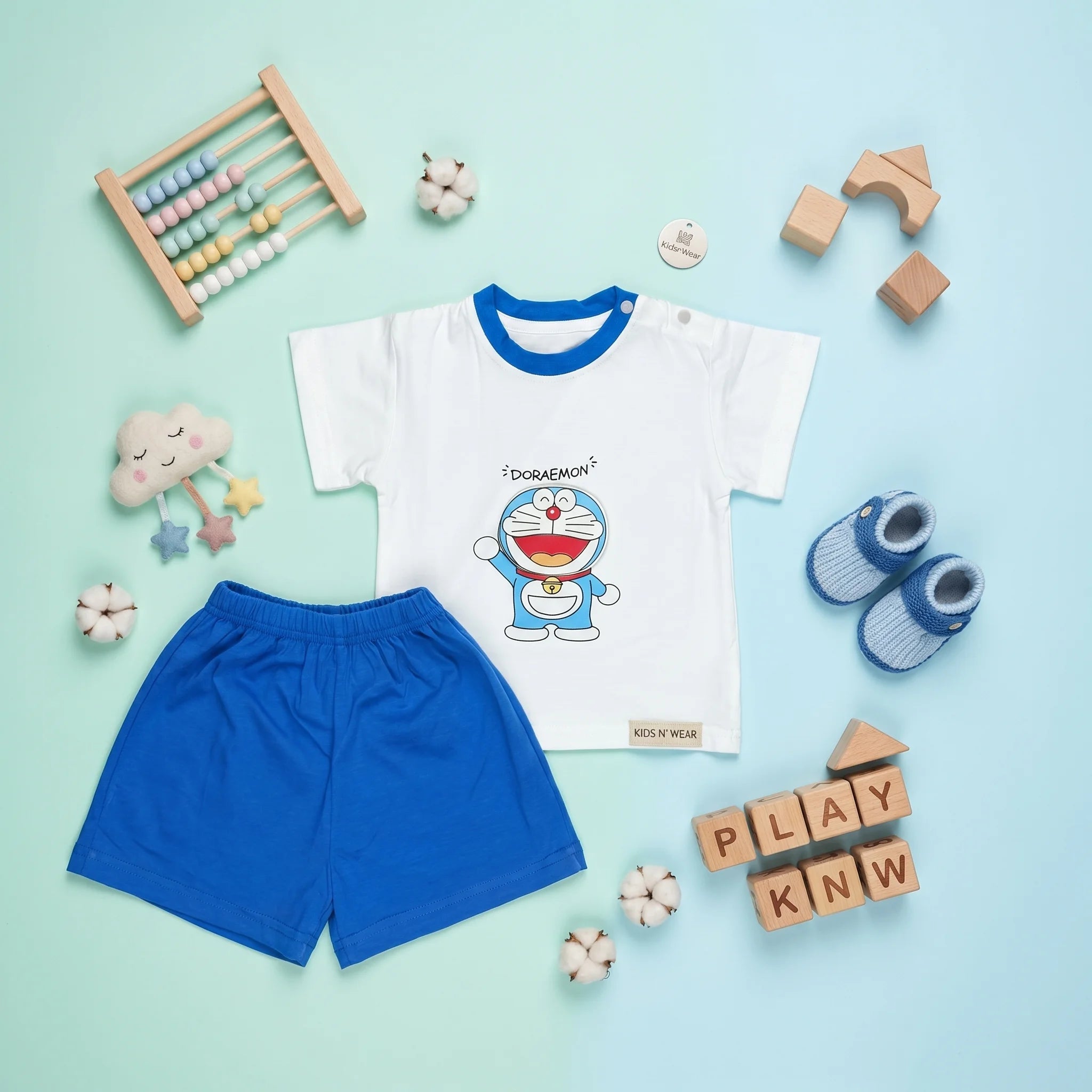 Kids' Cartoon Character Tee & Shorts Set