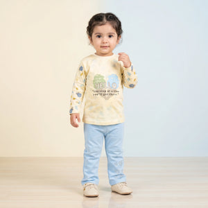 Girls' Hello Tee & Flared Pants Set