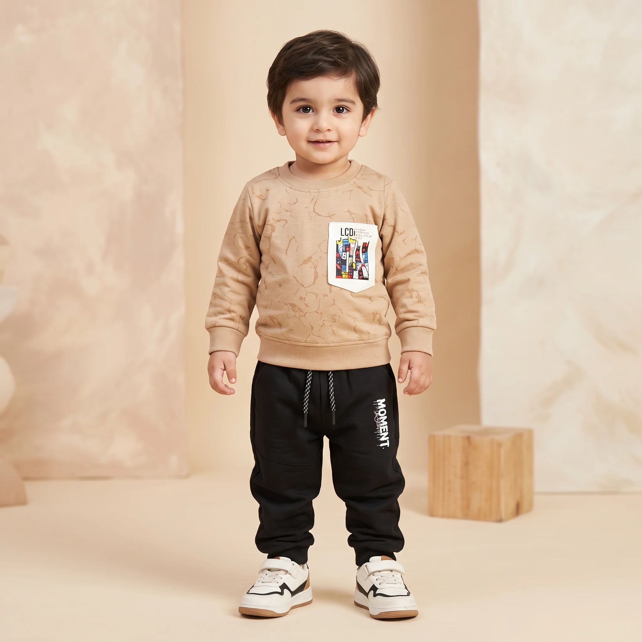 KidsNWear Printed Sweatshirt & Jogger Pants Set