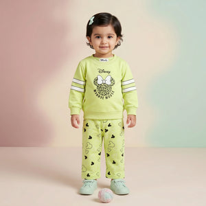 Baby Girls' Mouse Print Cotton Co-Ord Set