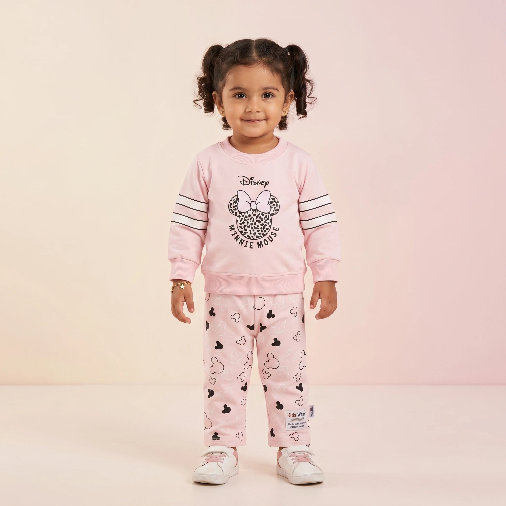 Baby Girls' Mouse Print Cotton Co-Ord Set