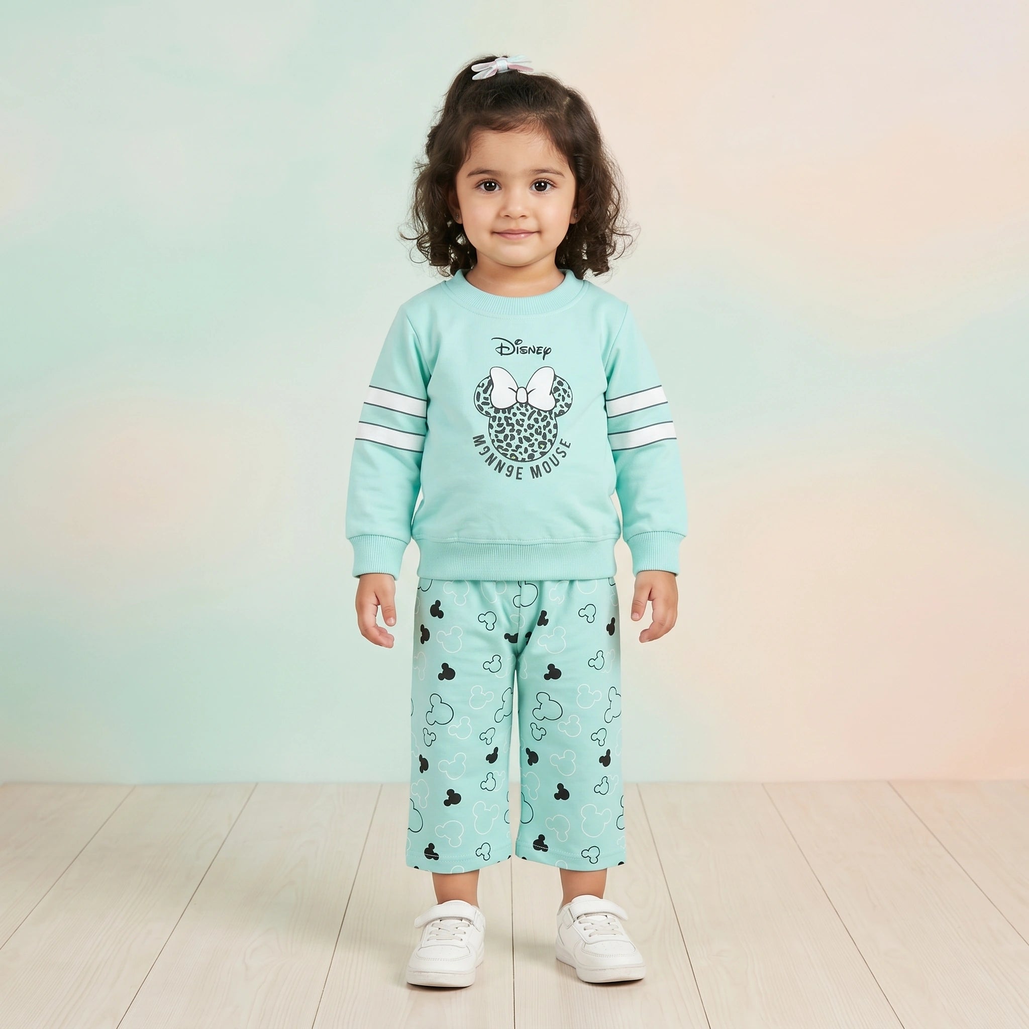 Baby Girls' Mouse Print Cotton Co-Ord Set
