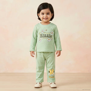Baby Girls' Floral Mouse Lounge Set