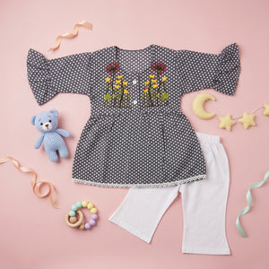 Baby Girls' Floral Peplum & Trouser Set