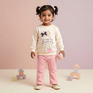 Girls' Bunny Sweatshirt & Jogger Set