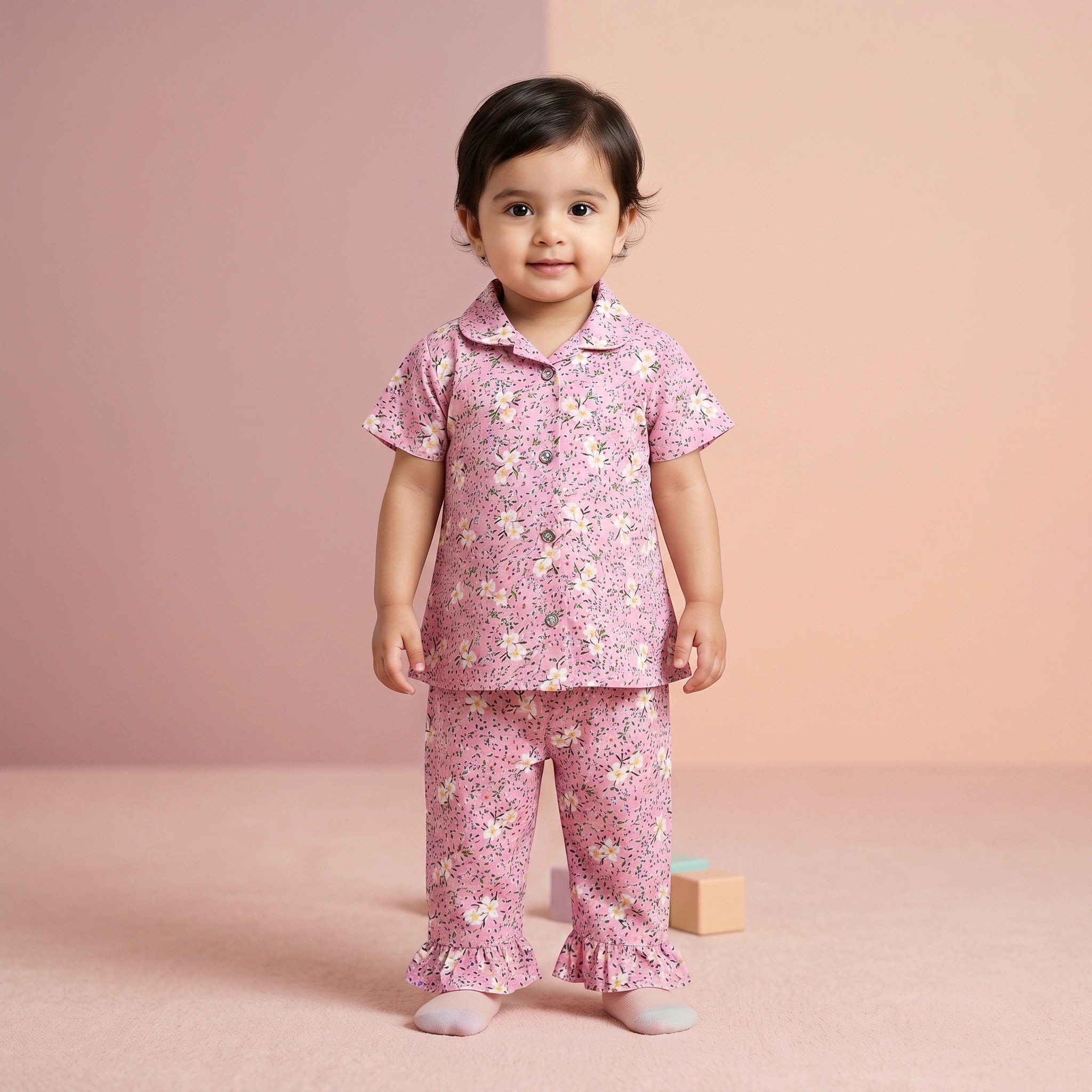 Girls' Floral Arabic Lawn Boutique Set