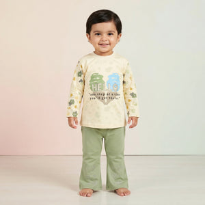 Girls' Hello Tee & Flared Pants Set