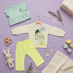 Girls' Bunny Sweatshirt & Jogger Set