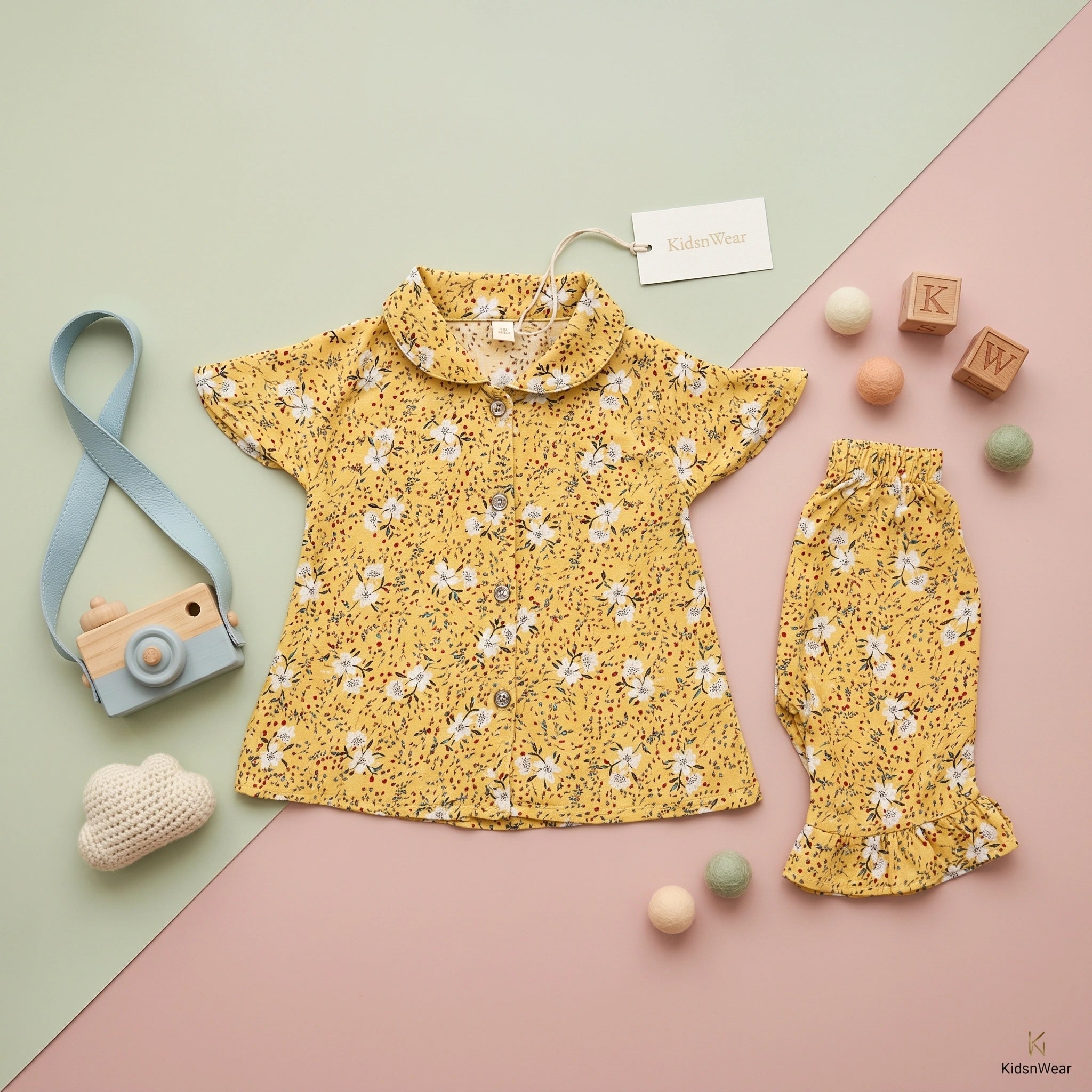 Girls' Floral Arabic Lawn Boutique Set