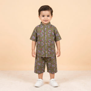 Boys' Typography Shirt & Shorts Set
