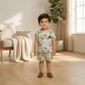 Boys Casual Textured Summer Co-Ord Set