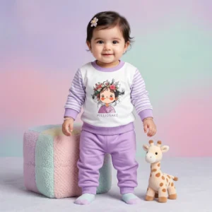 Girls' Millionaire Character Print Sweatshirt and Jogger Set