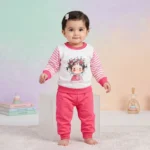 Girls' Millionaire Character Print Sweatshirt and Jogger Set - Pink