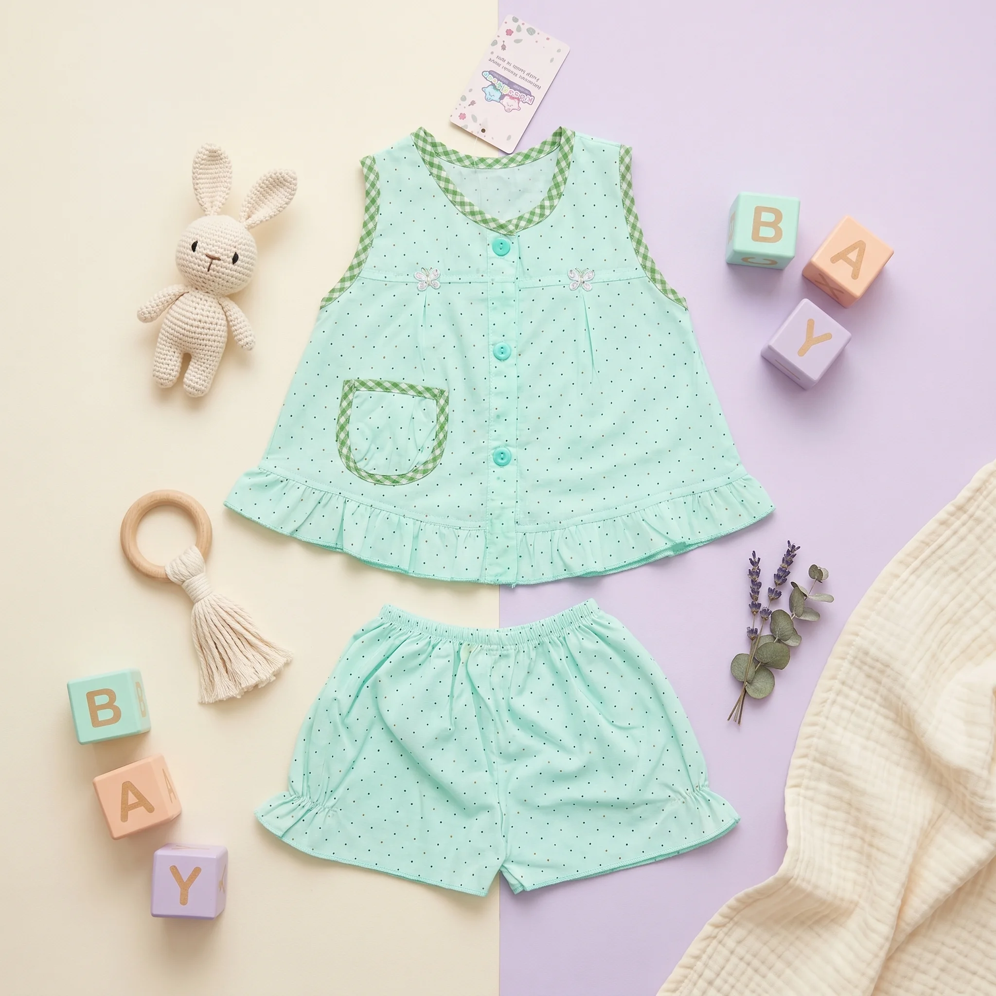 The Ayla Polka Dot Sleeveless Top and Bloomers Set - Image 4