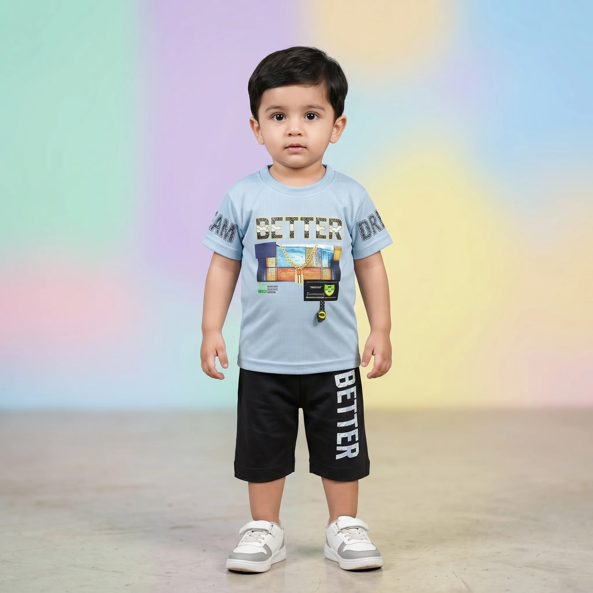 Boys' Better Typography Premium Textured Tee and Shorts Set