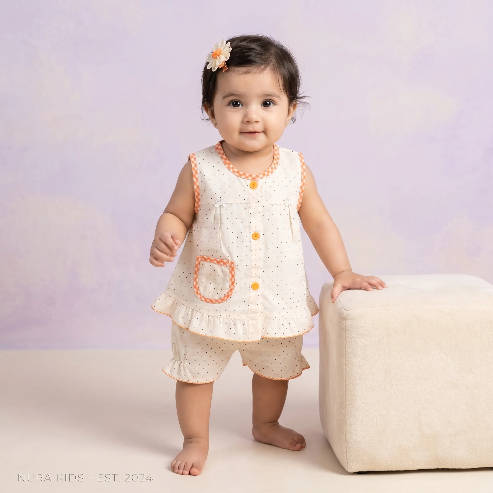 The Ayla Polka Dot Sleeveless Top and Bloomers Set - Image 5