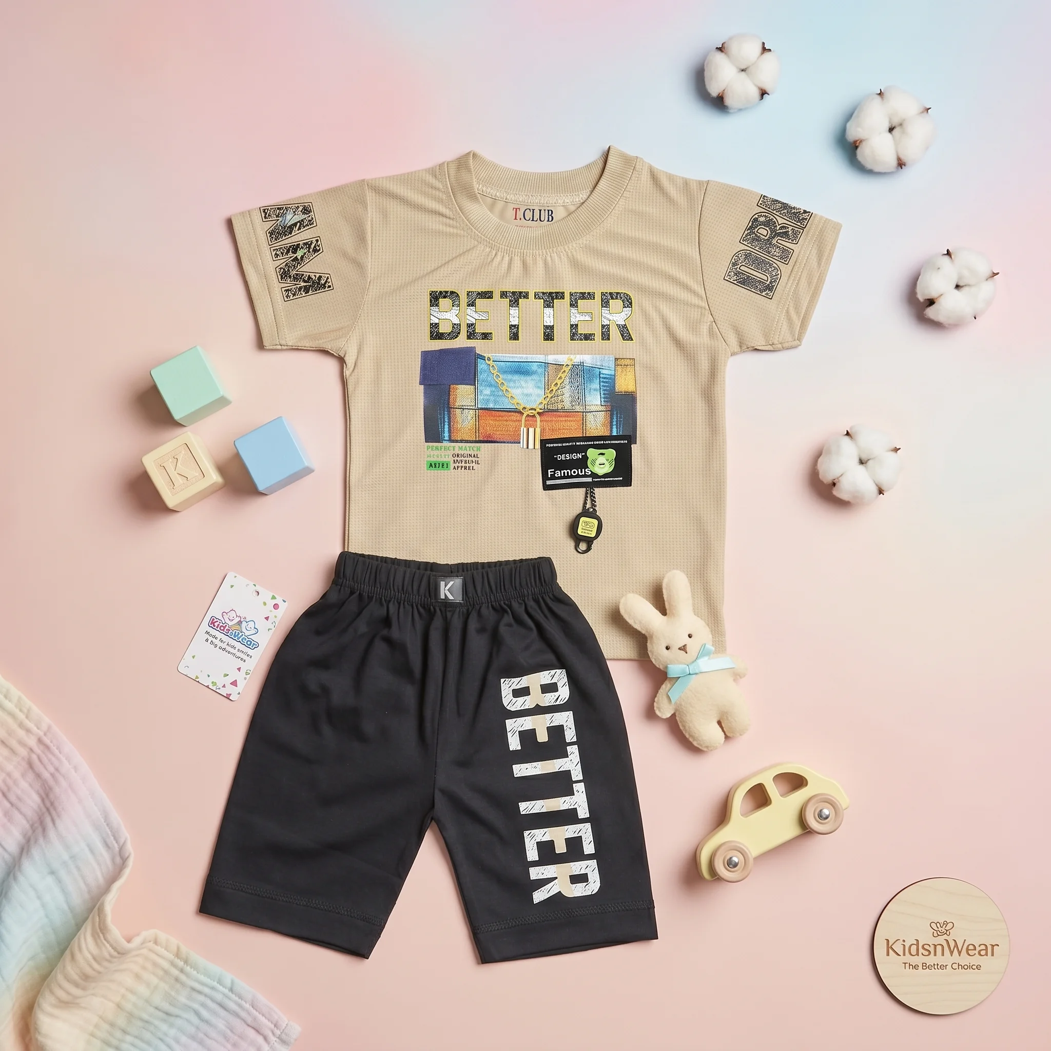 Boys' Better Typography Premium Textured Tee and Shorts Set - Image 4