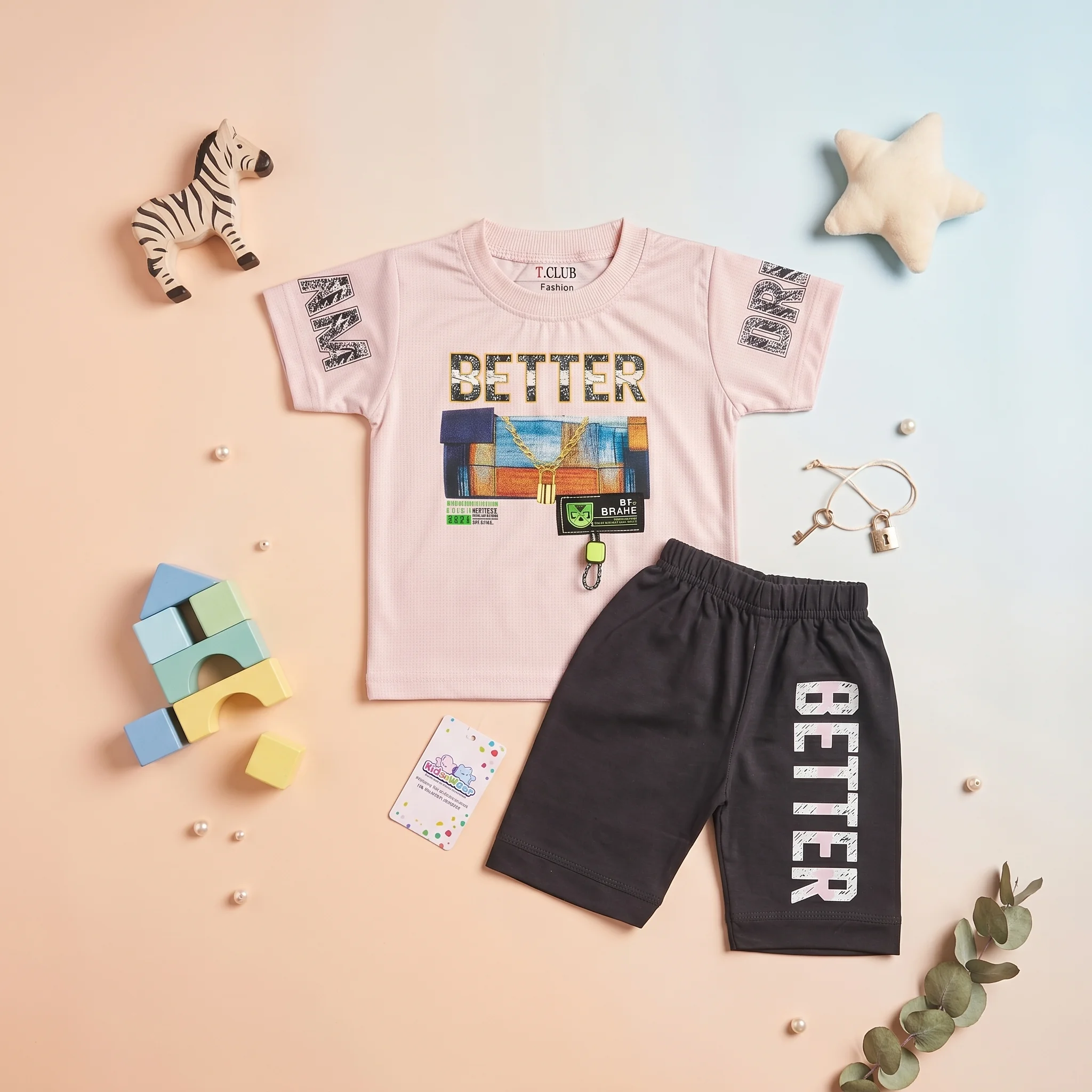 Boys' Better Typography Premium Textured Tee and Shorts Set - Image 6