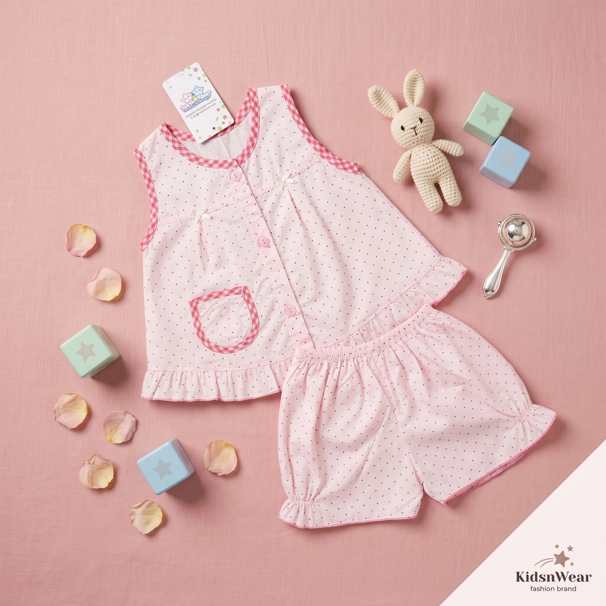 The Ayla Polka Dot Sleeveless Top and Bloomers Set - Image 2
