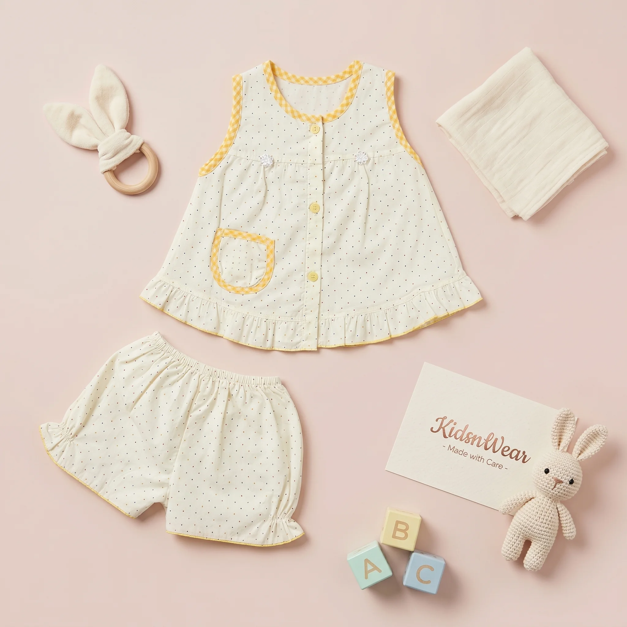 The Ayla Polka Dot Sleeveless Top and Bloomers Set - Image 8