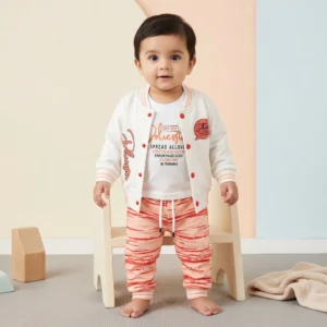 Boys' Three-Piece Varsity Jacket, Tee, and Jogger Set