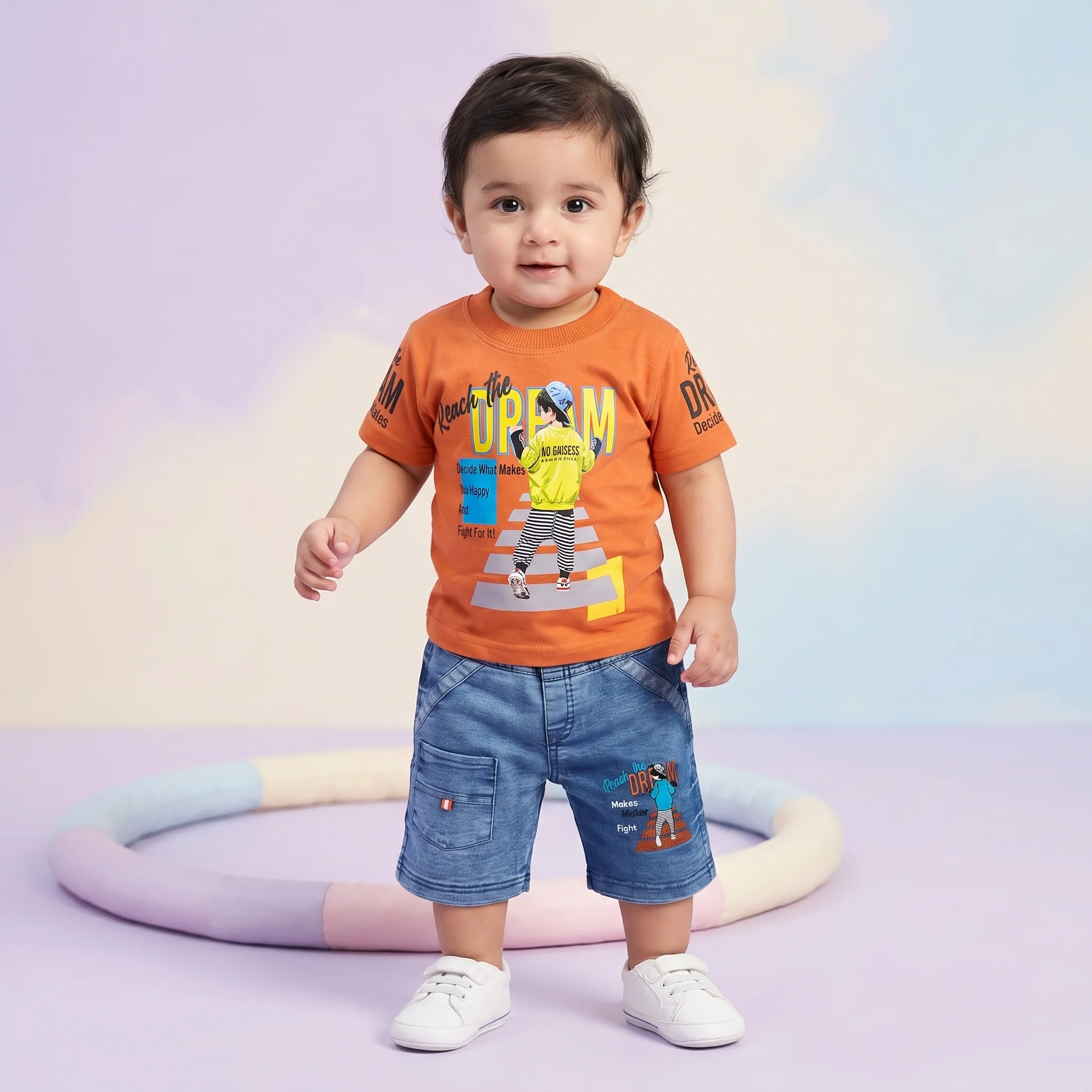 Boys' Reach The Dream Tee and Denim Shorts Set - Image 5