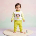 Girls' Millionaire Character Print Sweatshirt and Jogger Set - Yellow