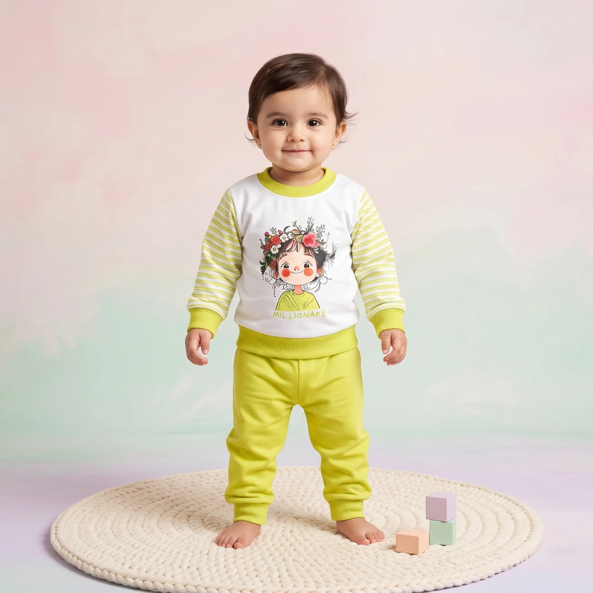 Girls' Millionaire Character Print Sweatshirt and Jogger Set - Image 5