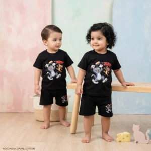 KidsnWear Boys’ Ultra-Premium "Fast & Furious" and "Tom & Jerry" Interlock Cotton Muscle Car Set