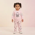 Minnie Mouse Summer Baby Girl Cotton Co-Ord Set with Printed Pants – Premium Outfit - Pink