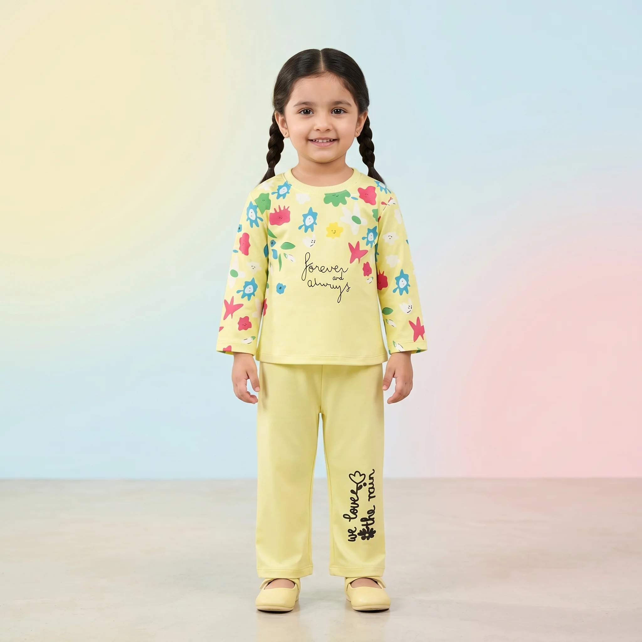 Baby Girls' Floral Print "Forever and Always" Jogger Set – Two-Piece Casual Summer Outfit - Image 5