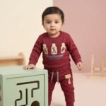 Boys' Sportswear Textured Long Sleeve Sweatshirt and Joggers Set - Red