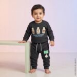 Boys' Sportswear Textured Long Sleeve Sweatshirt and Joggers Set - Black