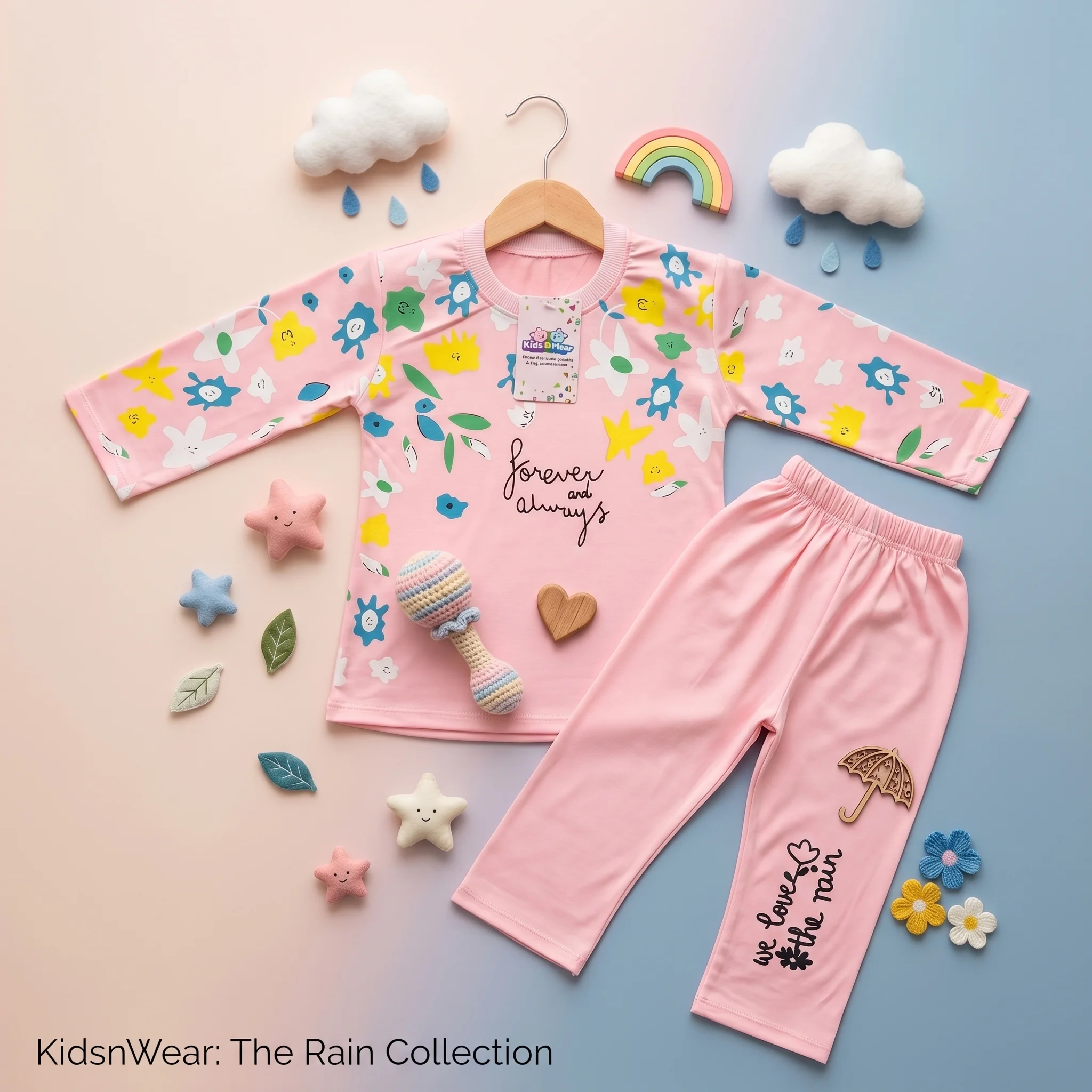 Baby Girls' Floral Print "Forever and Always" Jogger Set – Two-Piece Casual Summer Outfit - Image 4