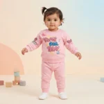 Baby Girls' "Super Cool Today" Lightweight Summer Sweatshirt and Jogger Set - Pink