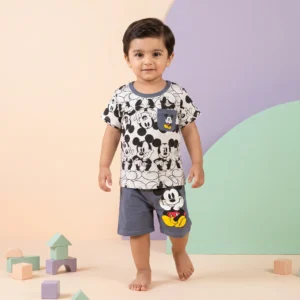 Boys' Mickey Mouse Collage Premium Pocket Tee and Shorts Set