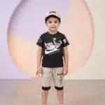 Boys' Nike Universal Space Astronaut Tee and Sage Striped Shorts Set - Brown