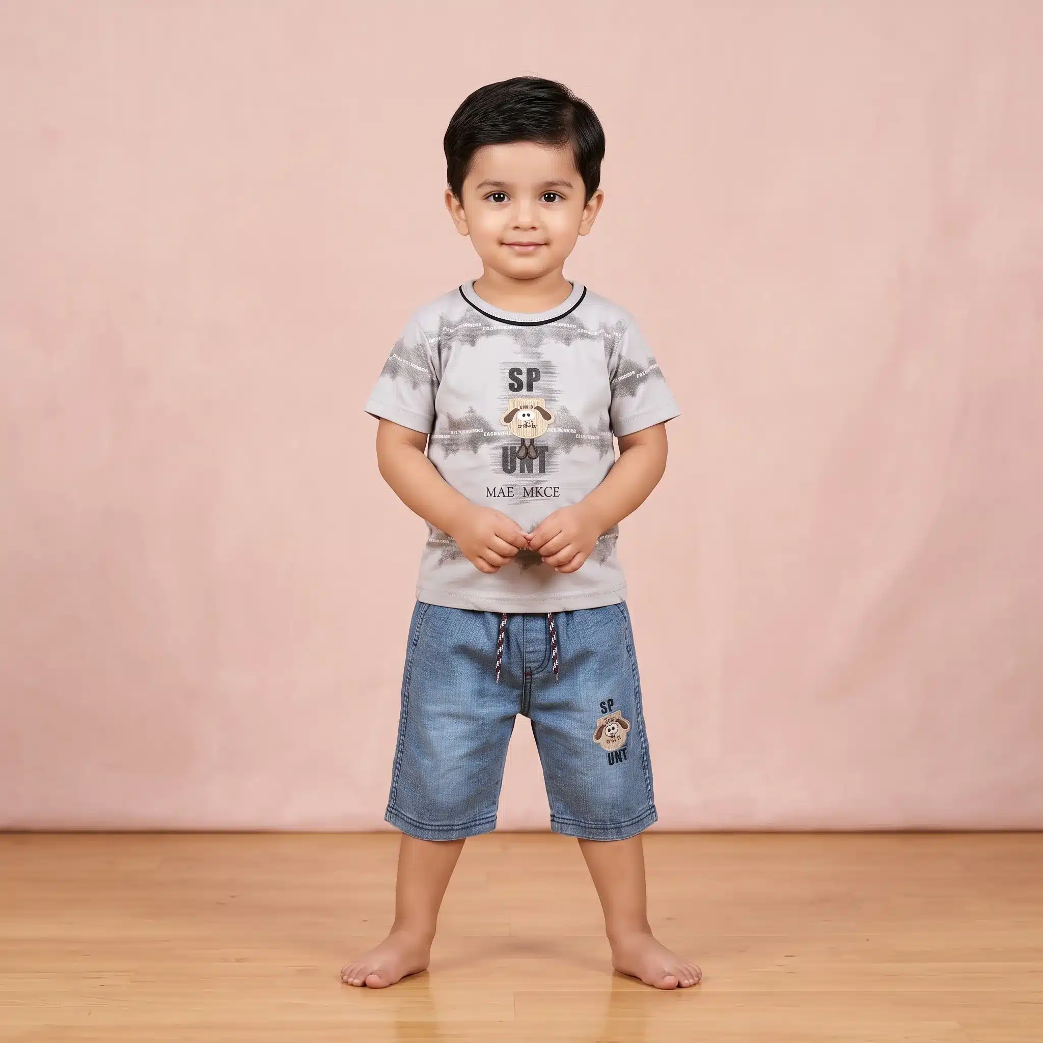 Boys' Sport Character Premium Tie-Dye Tee and Denim Shorts Set - Image 5