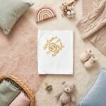 Infant Welcome to the World Premium Cotton Hooded Swaddle Blanket - White